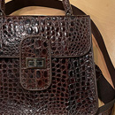 Vintage Krokoleder braun
